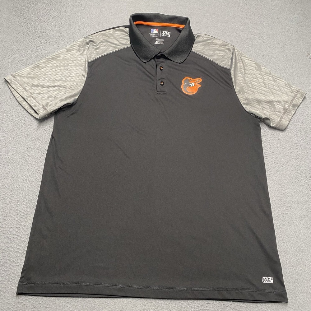 Baltimore Orioles Shirt Mens 2XL Gray MLB Baseball TX3 Polo Genuine Merchandise